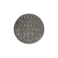Gdansk trojak, Sigismund II Augustus (King of Poland; 1544–1572), Jagiellonians (dynasty); obverse: