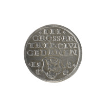 Gdansk trojak, Sigismund II Augustus (King of Poland; 1544–1572), Jagiellonians (dynasty); obverse:
