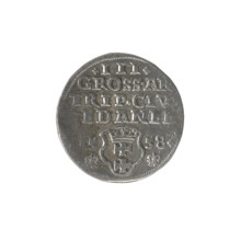 Gdansk trojak, Sigismund II Augustus (King of Poland; 1544–1572), Jagiellonians (dynasty). Obverse: