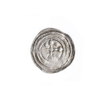 denarius, Boleslaw III Krzywousty (prince of Poland; 1086-1138), allegories, spearhead (issue