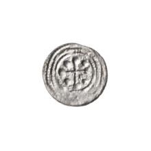 Denarius, Boleslaw III Krzywousty (prince of Poland; 1107–1138). Obverse: in a beaded border, a