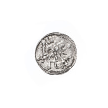 denarius, Boleslaw III Krzywousty (prince of Poland; 1086–1138), allegories, spearhead (issue