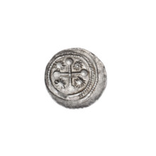 Denarius of Boleslaw III Krzywousty (Prince of Poland; r. 1107–1138). Obverse: in a beaded border,