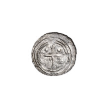 Denarius, Boleslaw III Krzywousty (prince of Poland; 1107–1138). Obverse: in a beaded border, a