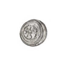 denarius, Boleslaw III Krzywousty (prince of Poland; 1107–1138), spearhead (issue mark),