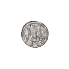 Denarius, Boleslaw III Krzywousty (prince of Poland; 1107–1138). Obverse (in beaded border): a