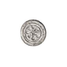 Denarius, Boleslaw III Krzywousty (prince of Poland; 1107–1138). Obverse: within a beaded border, a