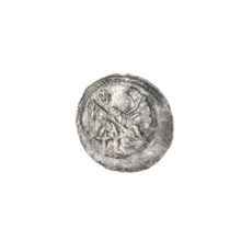 denarius, Boleslaw III Krzywousty (Prince of Poland; 1107–1138), allegories, spearhead (issue