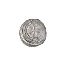 Denarius of Boleslaw III Krzywousty (prince of Poland; ca. 1107–1138). Obverse (in beaded border):