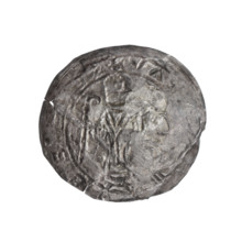 Bracteate, Boleslaw III Wrymouth (Prince of Poland; 1086–1138). Romanesque, c. 1135–1138. Obverse: