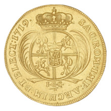 3 ducats (on the die 2 ducats), Augustus II the Strong (King of Poland; 1697–1706, 1709–1733),