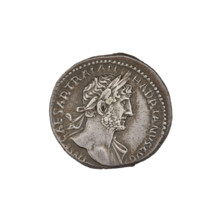 Denarius, Hadrian (76–138; Roman emperor 117–138). Obverse: bust of Hadrian with laurel wreath