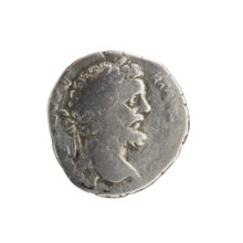 Denarius depicting Pax (personification) and Septimius Severus (Roman Emperor, 146–211). Obverse: