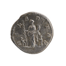 Denarius, Julia Domna (ca. 160–217), wife of Septimius Severus; Roman Imperial coin (196–211 CE).