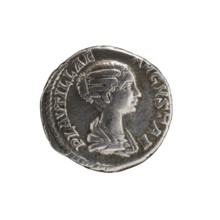 denarius, Plautilla (ca. 185–212; Roman empress 202–205), Caracalla (Roman emperor; 188–217) —
