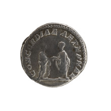 denarius, Plautilla (ca. 185–212; Roman empress 202–205), Caracalla (Roman emperor; 188–217) -