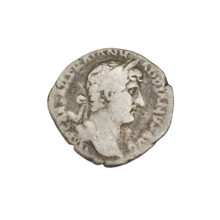 Denarius, Hadrian (76–138; Roman emperor 117–138). Obverse: Bust of Hadrian with laurel wreath