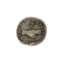 Denarius, Nerva (30–98; Roman Emperor 96–98). Obverse: Nerva’s head right, wearing laurel wreath;