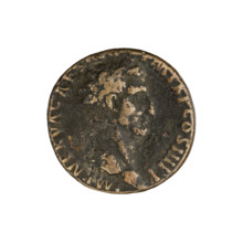 Nerva (Roman Emperor; 96–98) — coin, Roman Empire (27 BC–476), Rome. Obverse: IMP NERVA CAES, PM TR