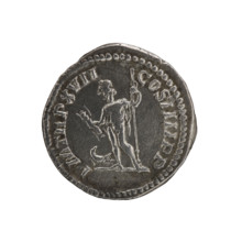 Denarius, Caracalla (188–217 CE). Obverse: ANTONINVS PIVS AVG GERM — head of Caracalla with laurel