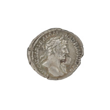 Denarius, Hadrian (76–138; Roman emperor 117–138). Obverse: Bust of Hadrian with laurel wreath and