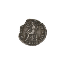 Denarius, Hadrian (76–138; Roman Emperor 117–138). Obverse: Bust of Hadrian with laurel wreath and