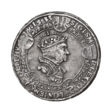 Sigismund the Old's crown thaler from 1540 (fals.), Majnert, Józef (1813–1879), Sigismund I the Old