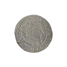 Gdansk grosz, Sigismund II Augustus (King of Poland; 1544–1572), Jagiellon dynasty. Obverse: