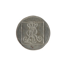 Silver crown groschen, Stanislaw August Poniatowski (King of Poland; 1764–1795), stamped by Antoni