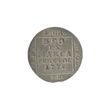 Silver crown groschen; maker: Brenn, Efraim (fl. 1774–1792); issuer: Stanislaw August Poniatowski