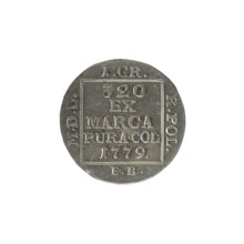 silver crown groschen; maker: Efraim Brenn (fl. 1774–1792); obverse: in a square frame under a