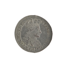 Gdansk six-coin for Stanislaw August Poniatowski (King of Poland; reign 1764–1795). Maker: Rudolf
