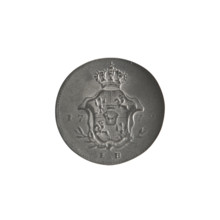 Ducat stamp - mint proof or card playing token copy. Brenn, Efraim (fl. 1774–1792) (for the