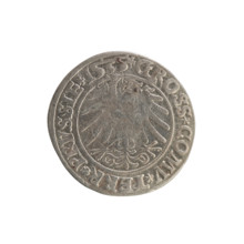 Prussian grosz, Sigismund I the Old (King of Poland; 1506–1548). Silver coin (grosz), 1535, Torun,