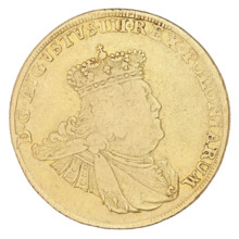 Double Augustor. Maker: Croll, Ernest Dietrich (fl. 1753–1763). Subject: August III Sas (King of