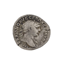 denarius, Trajan (53–117; Roman emperor 98–117); Obv.: head of Trajan in laurel wreath facing