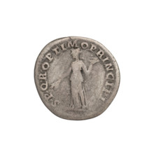 Denarius; obverse: head of Trajan with laurel wreath facing right; rim inscription IMP TRAIANO AVG