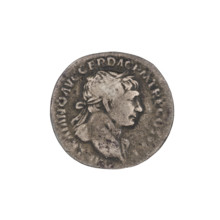 Denarius depicting Fides (personification of Fidelity). Obverse: head of Trajan wearing a laurel