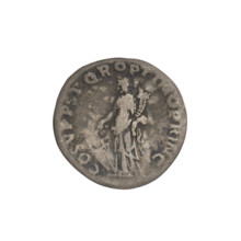 denarius; Obv.: head of Trajan decorated with a laurel wreath facing right; rim inscription: IMP