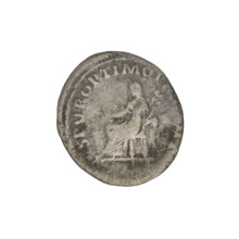 Denarius; Obverse: head of Trajan wearing a laurel wreath, facing right; rim inscription (poorly