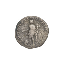 Denarius of Trajan (53–117; Roman emperor 98–117). Obverse: bust of Trajan facing right, wearing a