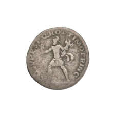 Denarius of Trajan (reign 98–117 CE). Obverse: head of Trajan facing right, wearing a laurel