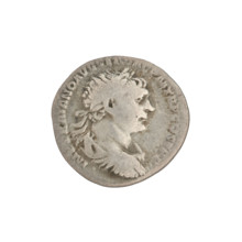 Denarius, Trajan (53–117; Roman emperor 98–117). Obverse: head of Trajan right, decorated with a