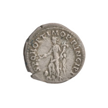 Denarius of Trajan (53–117 CE; Roman emperor 98–117). Obverse: head of Trajan facing right,
