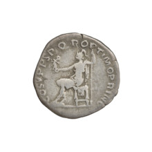 Denarius, Trajan (53–117; Roman emperor 98–117). Obverse: head of Trajan facing right,