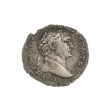 Denarius, Trajan (53–117; Roman emperor 98–117). Obverse: head of Trajan right, wearing a laurel