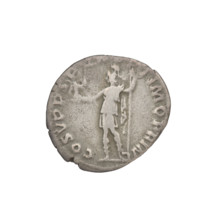 Denarius, Trajan (53–117; Roman emperor 98–117). Obverse: head of Trajan right, decorated with a
