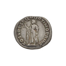 Denarius, Trajan (53–117; Roman emperor 98–117). Obverse: head of Trajan right, laurel-wreathed;