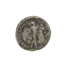 Denarius of Trajan (reigned 98–117), 112–117. Obverse: head of Trajan in laurel wreath facing