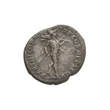 Denarius, Trajan (53–117; Roman emperor 98–117). Obverse: head of Trajan in laurel wreath facing